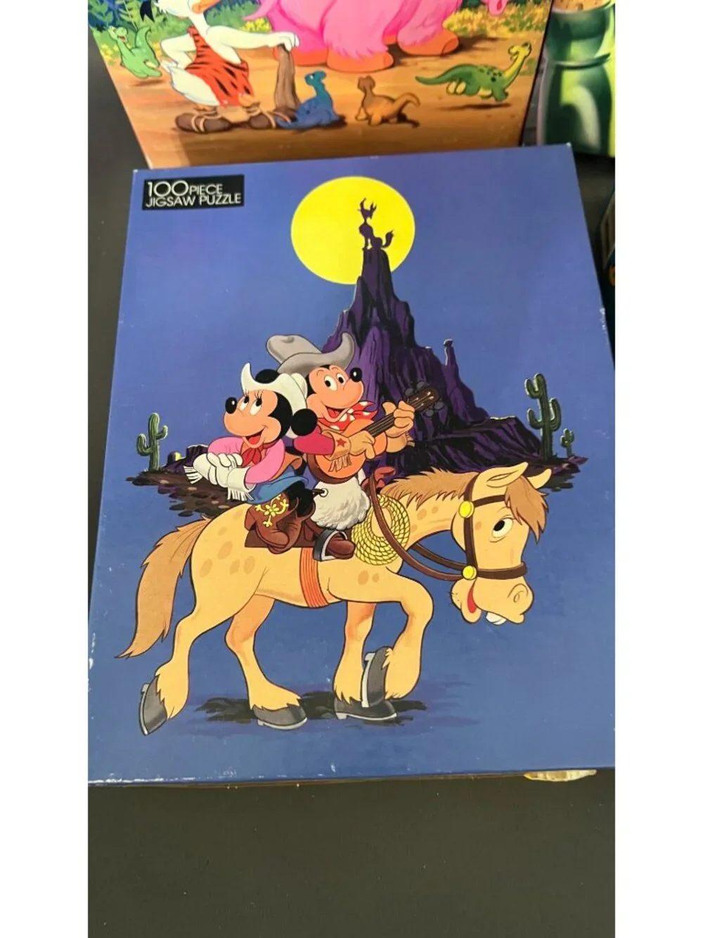 Disney Character Jigsaw Puzzles Set Of 7 Golden MB Mattel